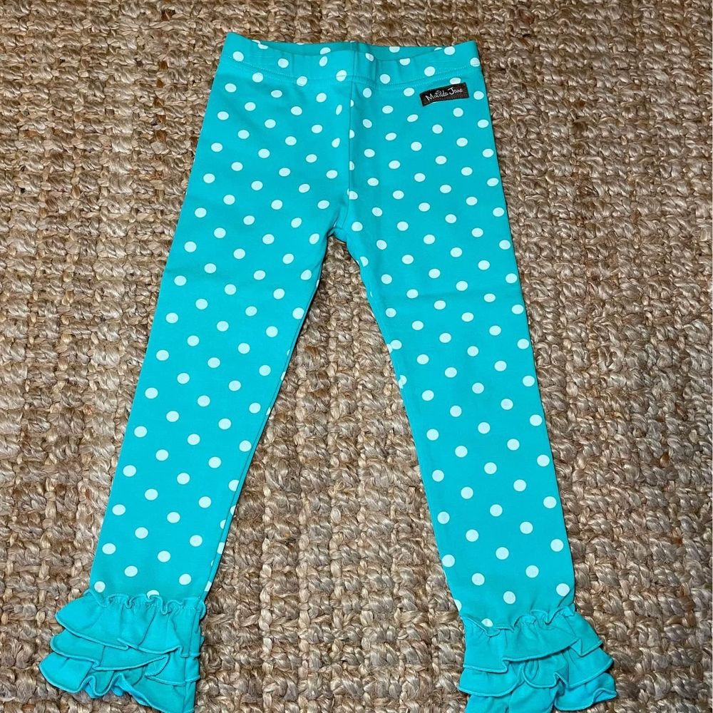 size 4 Matilda Jane Dance With Me Polka Dot Ruffle Leggings